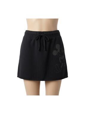 Vintage Disney Walt Disney World Mickey Mouse Black Fleece Skirt Sz Large L